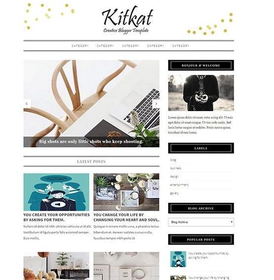 kitkat blogspot blogger templates free downlaod