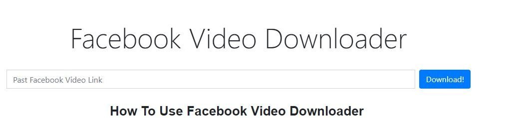 downloader video from facebook