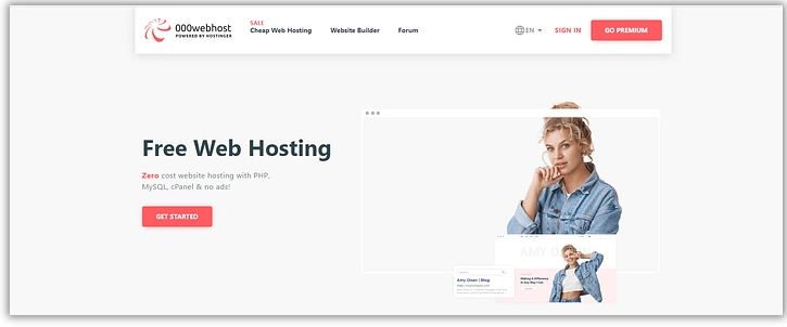 000webhost free hosting with domain