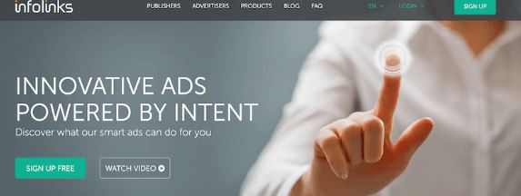 infolinks publishers ads program for make money